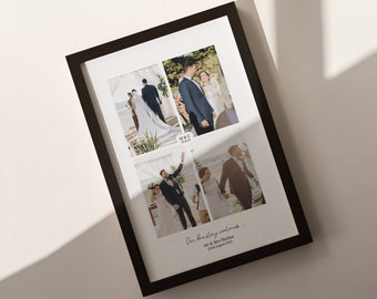 Personalised Wedding Photo Print, Paper Anniversary Gift, Framed