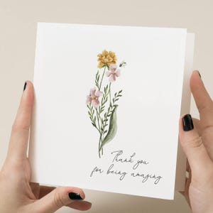 Merci d'avoir été incroyable - carte de remerciement - carte personnalisée - carte florale
