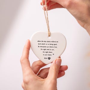 Ornement personnalisé de perte d'animal de compagnie | Cadeau pour le deuil d'un animal de compagnie | Cadeau de sympathie pour la perte d'un animal de compagnie | Deuil d'un chien ou d'un chat | Cadeau de sympathie pour animal de compagnie