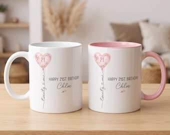 Personalised 21st Birthday Mug for Her.