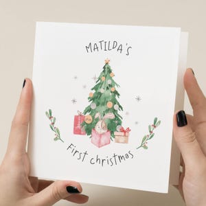 Carte de Noël personnalisée pour bébé - Premier Noël de bébé - Carte de Noël pour bébé - de maman et papa - Noël 2025