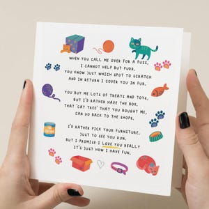 Carte du chat, papa chat, au meilleur papa chat, carte parents chat, carte papa chat, cadeau d'un chat, maman chat, carte maman chat, carte cadeau de la meilleure maman chat