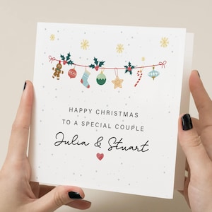 Carte de Noël spéciale couple, Carte de Noël pour couple, Cartes de Noël pour vous deux, Carte de Noël d'amis, Carte de Noël d'amis personnalisée