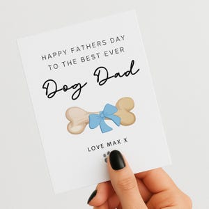 Carte de fête des pères du chien, carte de fête des pères papa chien, carte fête des pères personnalisée, carte chien mignon pour lui, carte papa Pawsome