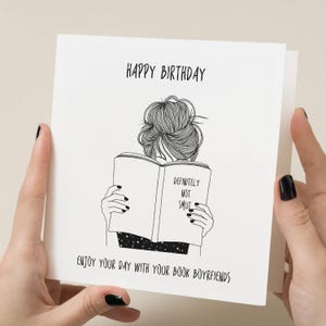 Carte d'anniversaire livresque - carte d'anniversaire de club de lecture - amoureux des livres - Booktok - carte d'anniversaire Bookstagram - Smutty Book Club - anniversaire d'épouse livresque