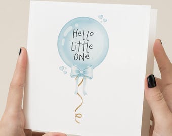 Personalised Welcome Baby Boy Card: New Arrival Congratulations
