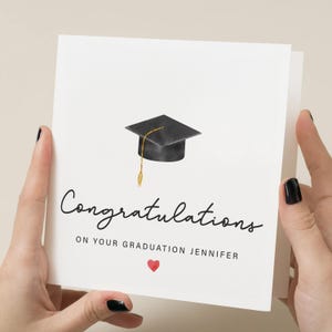 Félicitations pour votre carte de remise des diplômes, carte de remise des diplômes personnalisée, bravo, si fier de vous, carte de remise des diplômes