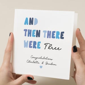 Et puis il y avait 3 carte - carte de félicitations pour un nouveau bébé - carte de bébé garçon - carte de nouveau bébé - carte de baby shower - carte de nouveaux parents
