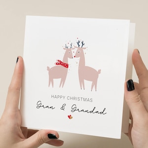 Joyeux Noël grand-père et grand-père, carte de Noël pour couple, cartes de Noël pour vous deux, carte de Noël pour grands-parents, carte de Noël pour grands-parents