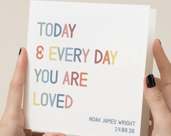 Congratulations New Baby, Unisex Baby Shower Card, New Parents, New Baby Gift, Friend New Baby Card.