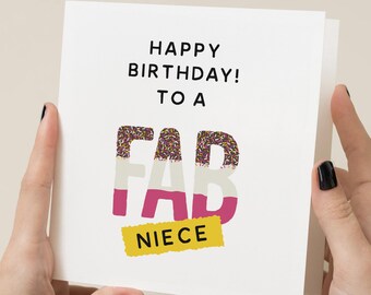 Birthday Card for Niece – Fab Niece Design
