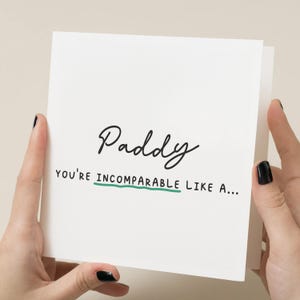 Carte de collègue drôle, vous êtes incomparable comme un..., carte de collègue, carte de départ d'un ami au travail, carte de blague pour un ami