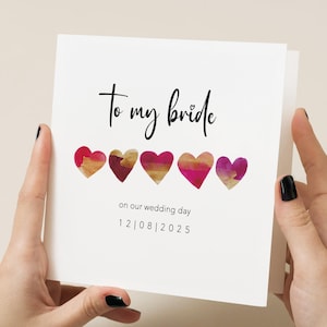 à ma carte de voeux | Carte de mariage personnalisée | pour ma mariée | Souvenir spécial le jour de notre mariage
