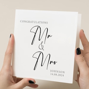 Carte de mariage personnalisée, M. et Mme, M. et M, Mme et Mme, carte de futur couple, carte de mariage, nouveaux mariés, carte de félicitations