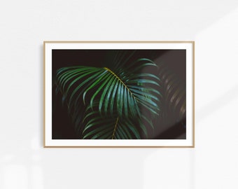 Tropical Wall Art, Green Leaf Print, Leaf Poster, Tropical Leaves Decor, Wall Art Decor, Wall Art Print