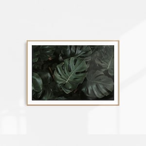 Tropical Wall Art, Green Leaf Print, Leaf Poster, Tropical Leaves Decor, Wall Art Decor, Wall Art Print