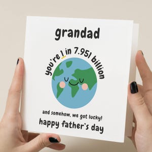 Carte fête des pères grand-père, carte spéciale grand-père, cadeau fête des pères pour grand-père, de petits-enfants, fête des pères spéciale grand-père