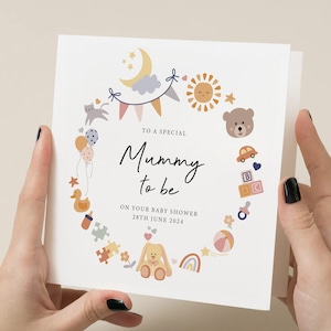 Carte personnalisée baby shower, carte baby shower, carte non sexiste, carte grossesse - carte personnalisée