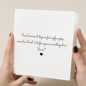 Personalised Bridesmaid Proposal Card – Will You Be My Bridesmaid, Maid of Honour, or Flower Girl?