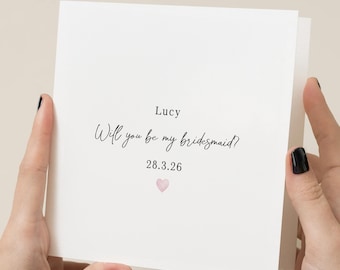 Will You Be My Bridesmaid Card | Be My Maid of Honour Proposal | Personalised Bridesmaid Proposal Card