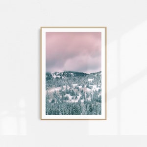 Forest Wall Art, Forest Print, Woodland Trees Forest, Mist Forest, Printable Wilderness Art Landscape Prints