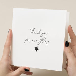 Merci pour tout - Carte de remerciement - Carte personnalisée