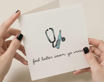 Get Well Soon Greeting Card: Thoughtful Feel Better Message