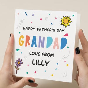 Carte fête des pères grand-père, carte spéciale grand-père, cadeau fête des pères pour grand-père, de petits-enfants, fête des pères spéciale grand-père