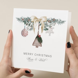 Carte de Noël papa et maman - joyeux Noël parents - carte pour maman - carte de Noël