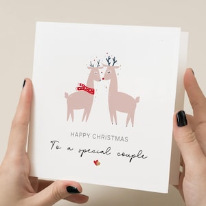 Carte de Noël spéciale couple, Carte de Noël pour couple, Cartes de Noël pour vous deux, Carte de Noël d'amis, Carte de Noël d'amis personnalisée