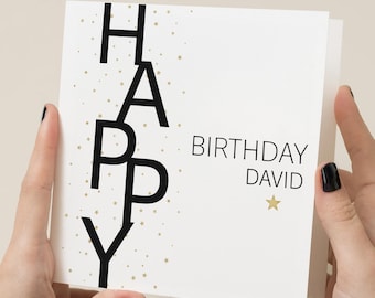 Personalised Birthday Card for Him, Grandad, Uncle