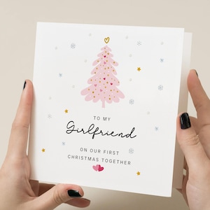 Carte de Noël petite amie, carte de Noël petite amie, cadeau de Noël petite amie, carte premier Noël ensemble, 1ère carte de Noël petite amie