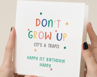 Personalised Age Birthday Card , Son, Daughter, Niece, Nephew, Granddaughter, First Birthday Card, Personalised Card