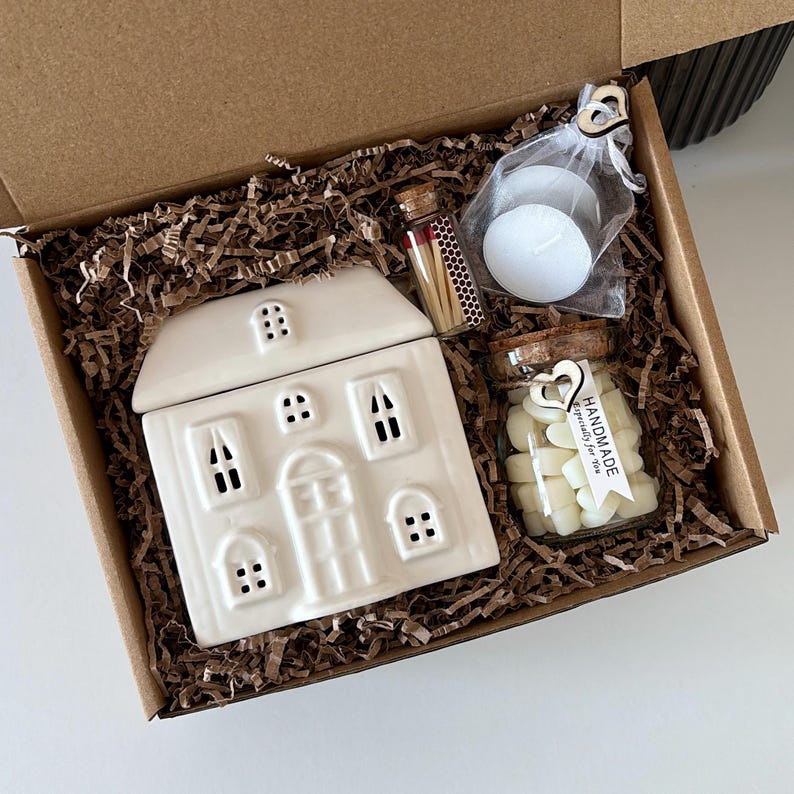 Wax Melts Gift Set, Wax Melts Starter Set, Wax Melt Burner, Wax Melt House Burner, New Home Gift Set, House Warming Gifts, Birthday Gifts image 1