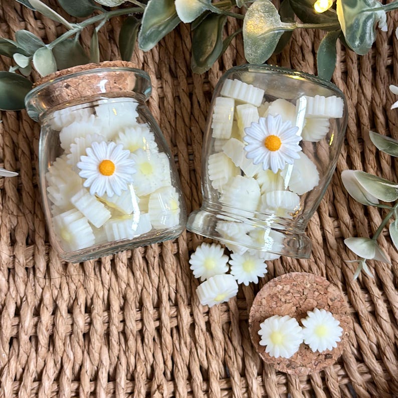 Daisy Wax Melts, Spring Wax Melts, Summer Wax Melts, Birthday Wax Melts, Wax Melt Gifts, Scoopie Jar Wax Melts image 7