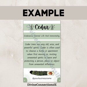 7 Editable Smudge Cards, Smudging Guide, Smudging Printable, Sage and ...