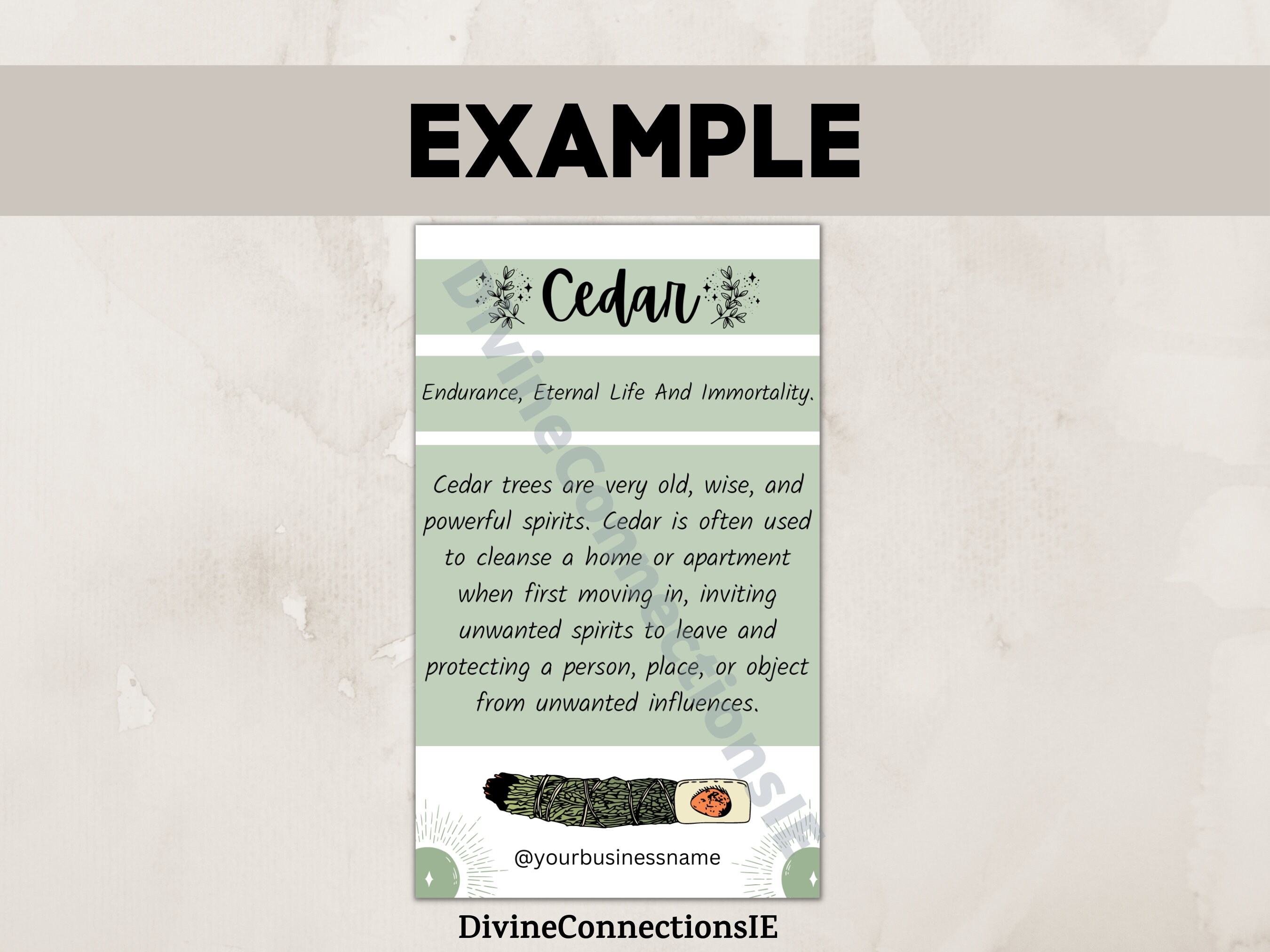 7 Editable Smudge Cards Smudging Guide Smudging Printable - Etsy