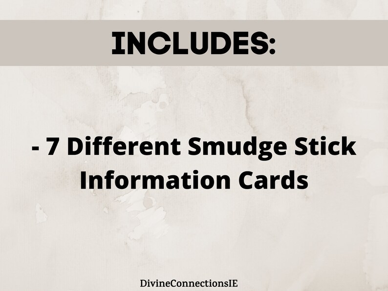 7 Editable Smudge Cards Smudging Guide Smudging Printable - Etsy
