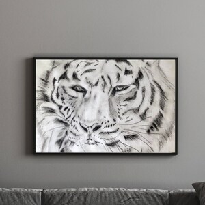 Tiger Wall Art Print, Landscape Wall Art, Animal Wall Art, Tiger Print, Tiger Poster, Horizontal Wall Art, Tiger Art Print, Tiger Wall Print
