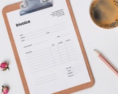 Printable Invoice Template, Business Invoice, Editable Invoice, Printable Invoice. Invoice Form, Canva Template, Invoice Download, PDF