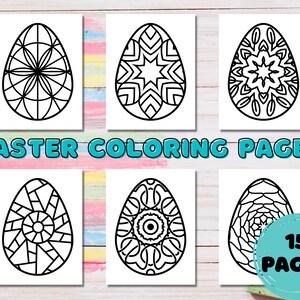 Easter Coloring Pages, Printable Easter Eggs, Spring Coloring Pages, Easter Coloring sheets, Easter Kids Activity, Kids Coloring Book