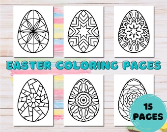 Easter Coloring Pages, Printable Easter Eggs, Spring Coloring Pages, Easter Coloring sheets, Easter Kids Activity, Kids Coloring Book