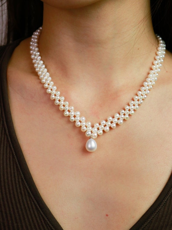 collar perlas blancas con cuentas dama de honor - Etsy México