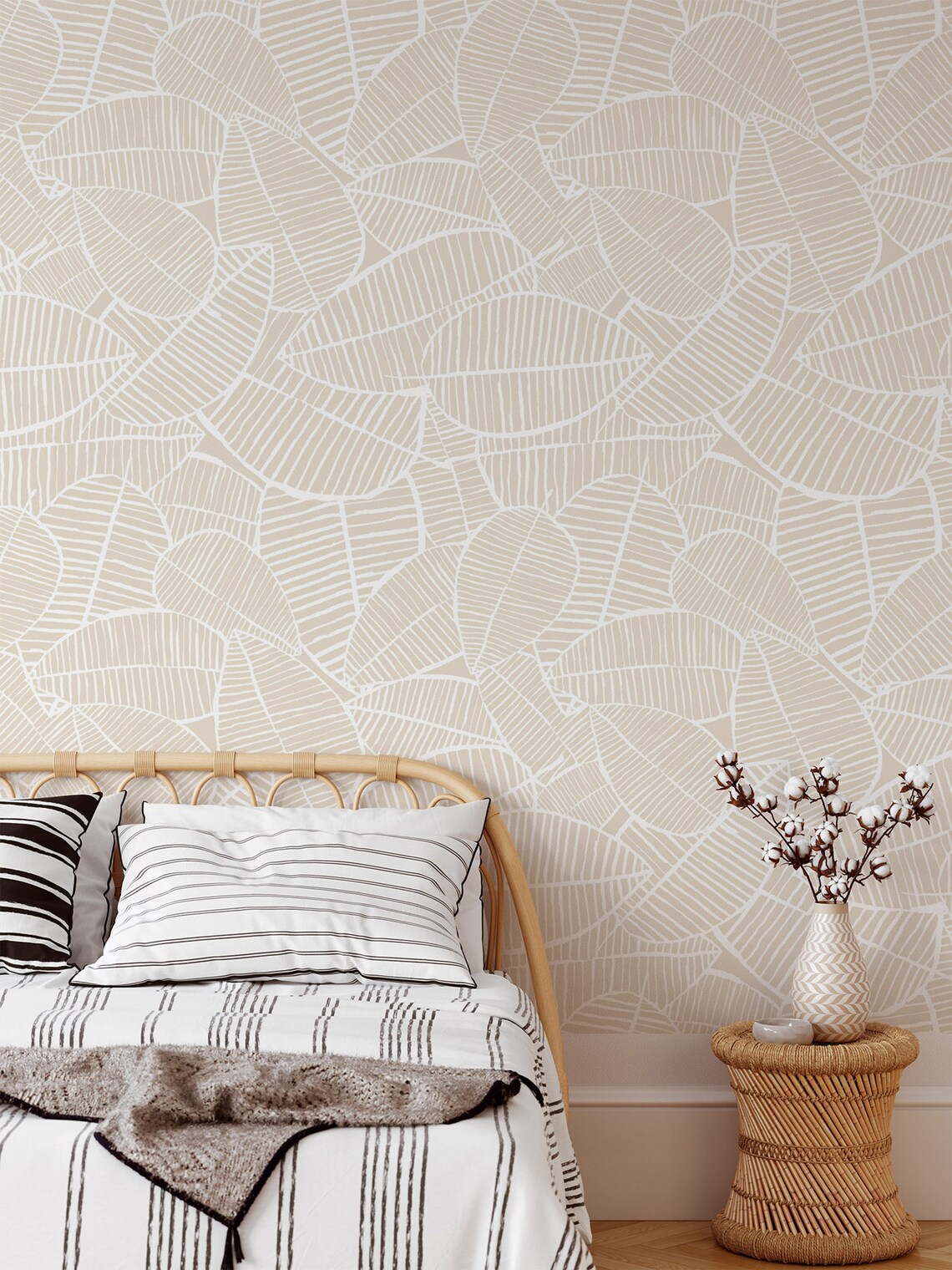 Peel and Stick Wallpaper Neutral Wallpaper Large Scale Mural | Etsy