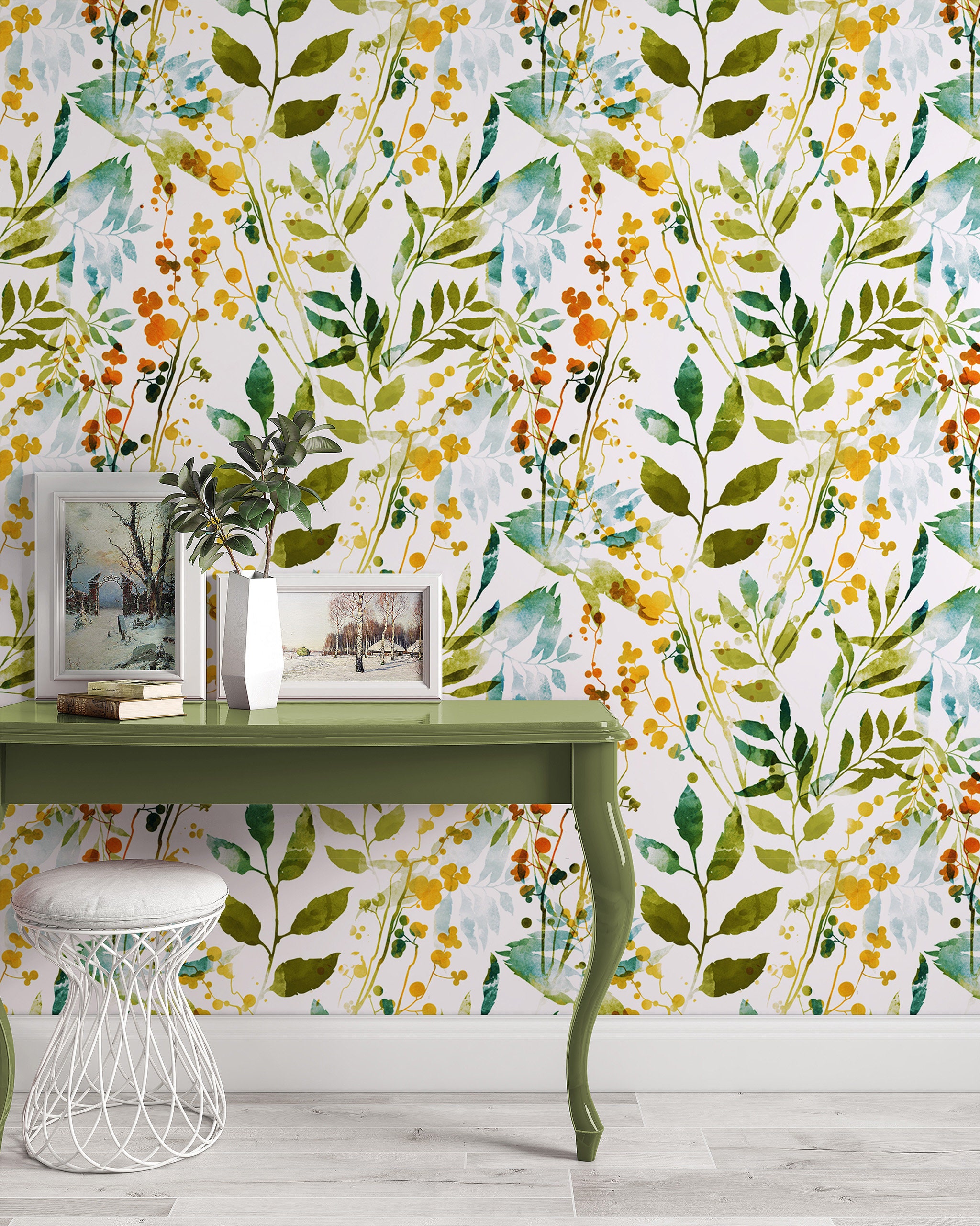 Grey Leaf Wallpaper Peel and Stick Wallpaper Vintage Floral Wall Paper  Removable Self Adhesive Wallpaper Botanical Contact Paper for Cabinets  Shelf Bedroom Bathroom Waterproof 15.7x78.7 Vinyl Roll 