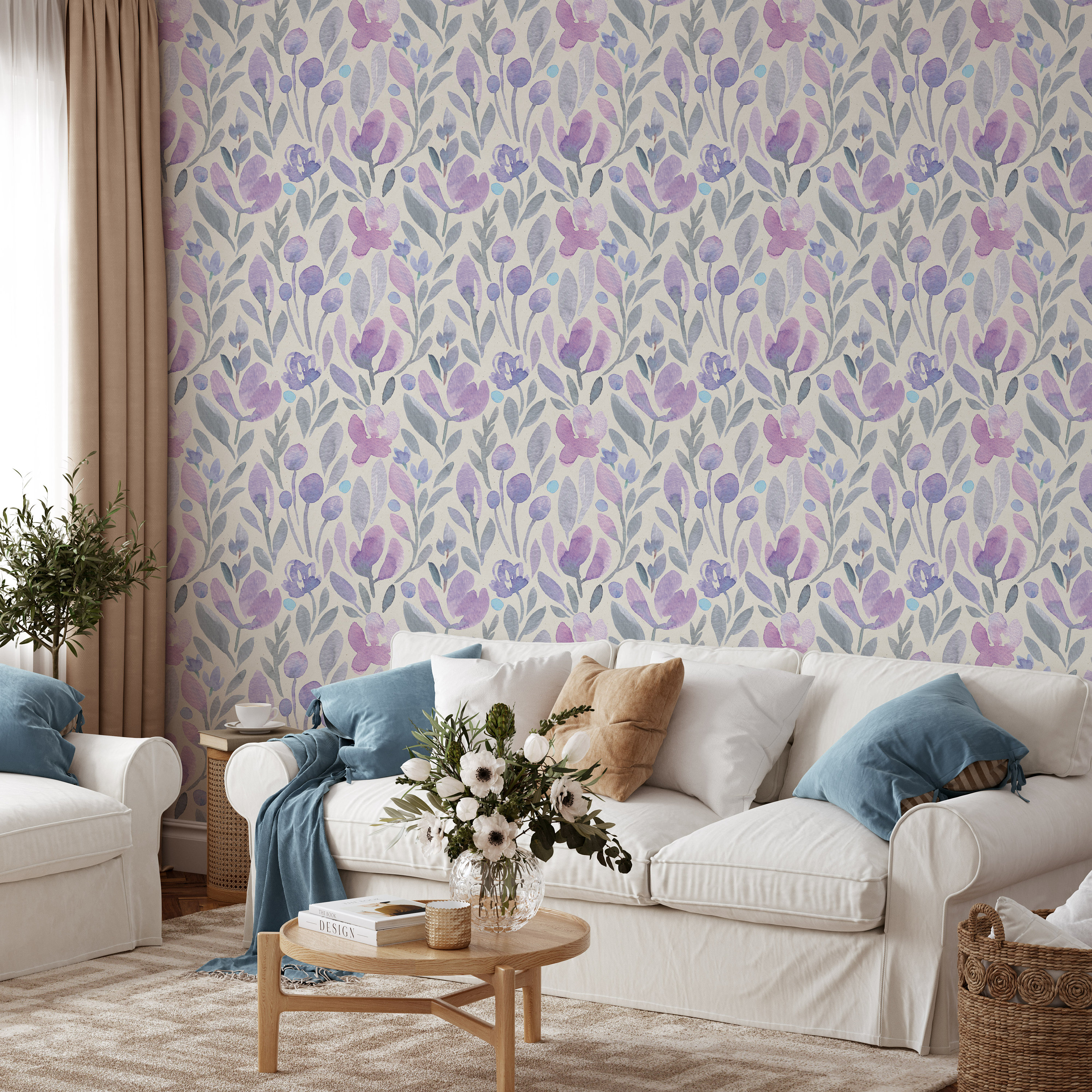 Purple Wallpaper - Etsy Purple Wallpaper - Etsy