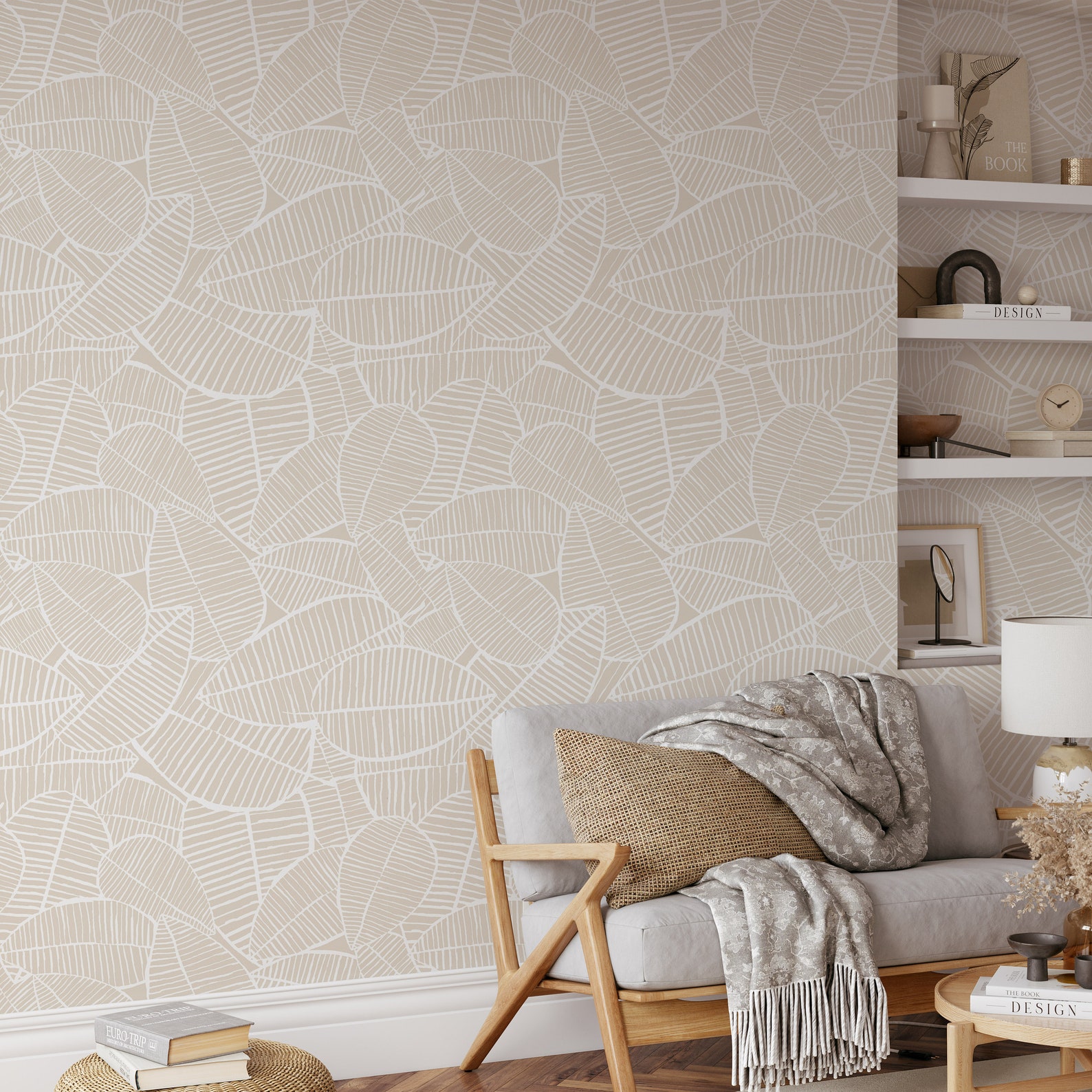 Peel and Stick Wallpaper Neutral Wallpaper Large Scale Mural | Etsy