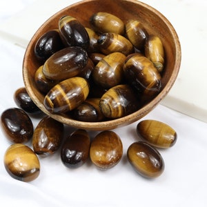 FLASHY LARGE Tiger Eye Tumble | Tiger Eye Tumbled | Tiger Eye Tumbles