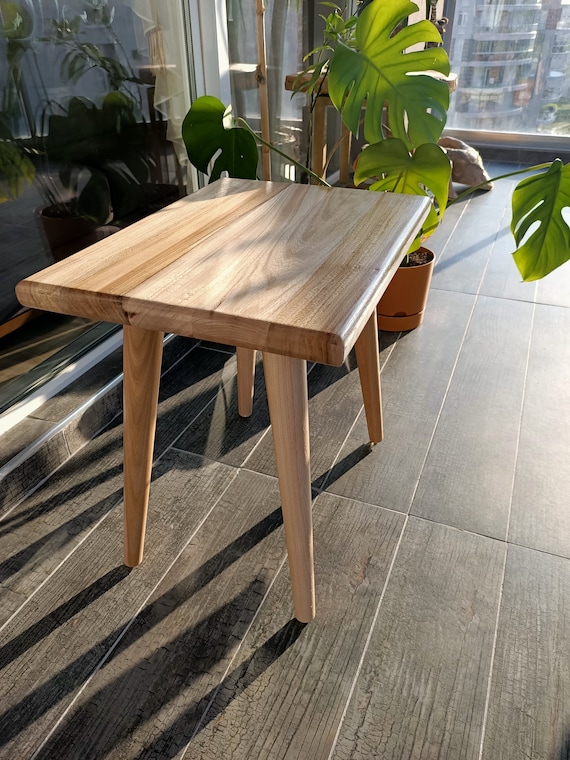 Stool Wooden Stool Garden Furniture Wood Stool Wood Coffee Etsy