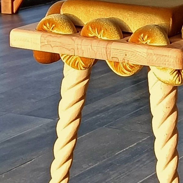 Mustard Yellow Straight Wavy Velvet Fabric Wooden Bench, mid century modern, Unique Livingroom Bedroom bench, Reception Bench, Woven Design,